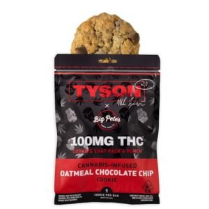 Buy Cannabis Cookies Denmark. A heavyweight cookie made by a heavyweight champion. The TYSON 2.0 X Big Pete's Extra Strength Oatmeal Chocolate Chip Cookie.