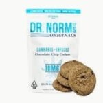 Buy Cannabis Cookies Sweden. Indulge in the blissful experience of Dr. Norm's 1:1 Chocolate Chip Therapy Cookies, available in a convenient 10-pack.